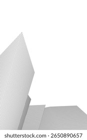 Architectural building. Design background vector 3d illustration