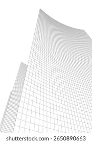 Architectural building. Design background vector 3d illustration