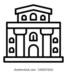 Architectural building icon. Outline architectural building vector icon for web design isolated on white background
