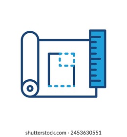 architectural building layout icon vector design illustration template in trendy style