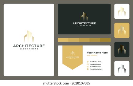 architectural building logo with real estate logo design template. icons for real estate businesses, buildings, luxury businesses. 
