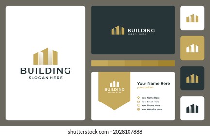 architectural building logo with real estate logo design template. icons for real estate businesses, buildings, luxury businesses. 