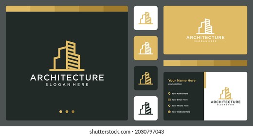 architectural building logo with real estate logo design template. icons for real estate businesses, buildings, luxury businesses.