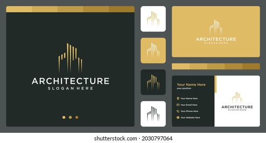 architectural building logo with real estate logo design template. icons for real estate businesses, buildings, luxury businesses.