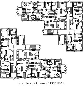 architectural building plan vector background