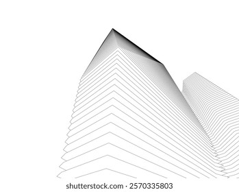 Architectural building vector 3d illustration