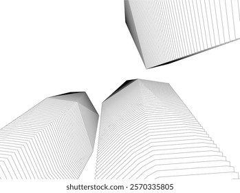 Architectural building vector 3d illustration