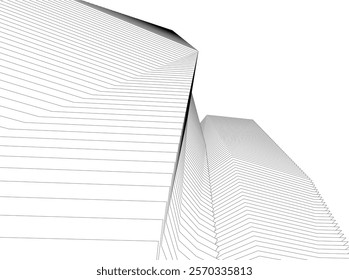 Architectural building vector 3d illustration