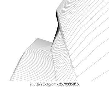 Architectural building vector 3d illustration
