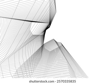 Architectural building vector 3d illustration