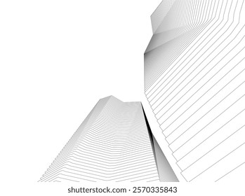 Architectural building vector 3d illustration