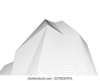 Architectural building vector 3d illustration