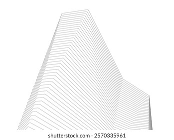 Architectural building vector 3d illustration