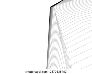 Architectural building vector 3d illustration
