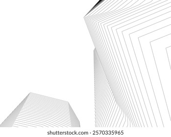 Architectural building vector 3d illustration