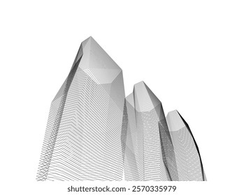 Architectural building vector 3d illustration