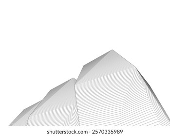Architectural building vector 3d illustration
