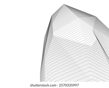 Architectural building vector 3d illustration