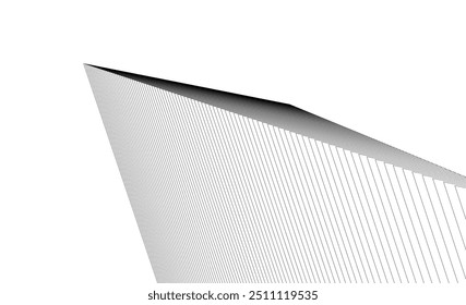 Architectural building vector 3d rendering on white background