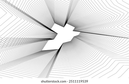 Architectural building vector 3d rendering on white background