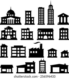 Architectural buildings icons