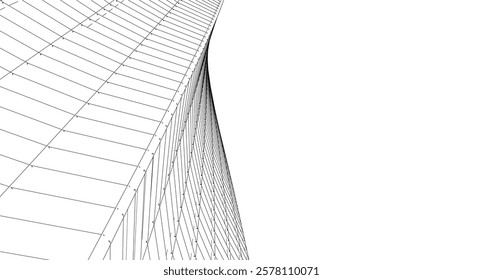 Architectural buildings vector 3d illustration