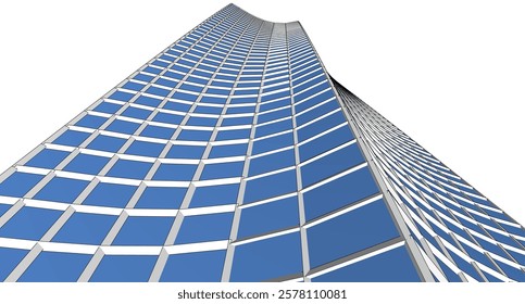Architectural buildings vector 3d illustration