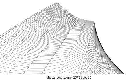 Architectural buildings vector 3d illustration