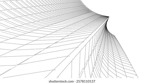 Architectural buildings vector 3d illustration