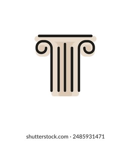 Architectural column line icon. Construction, Greece, facade. Antique concept. Vector illustration can be used for topics like history, architecture, exterior