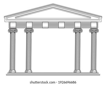 Architectural Columns, Greek And Roman Classics - Vector Illustration