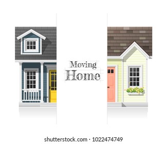 Architectural concept background for moving , changing home and renovation , vector , illustration