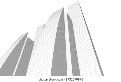 Diseño arquitectónico. Fondo geométrico 3d