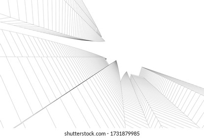 Diseño arquitectónico. Fondo geométrico 3d