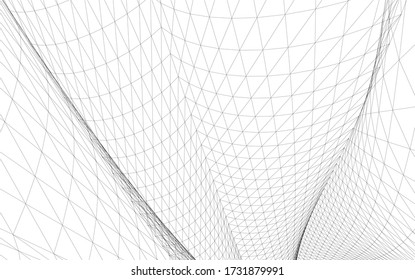Diseño arquitectónico. Fondo geométrico 3d