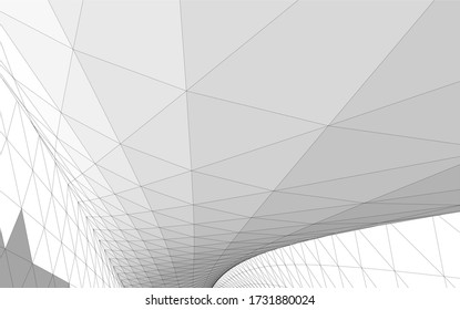 Diseño arquitectónico. Fondo geométrico 3d