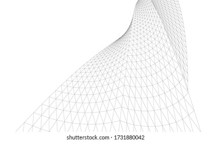 Diseño arquitectónico. Fondo geométrico 3d
