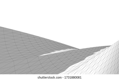 Diseño arquitectónico. Fondo geométrico 3d