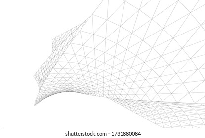 Diseño arquitectónico. Fondo geométrico 3d