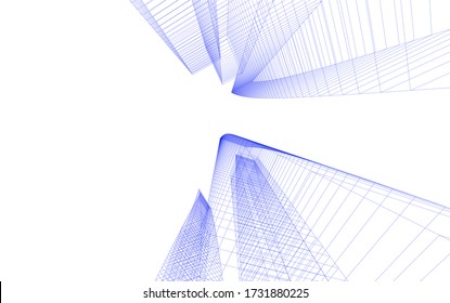 Diseño arquitectónico. Fondo geométrico 3d