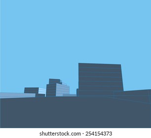 Architectural concept sketch. Idea. Drawing. Building.