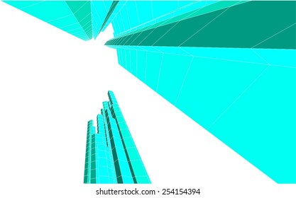 Architectural concept sketch. Idea. Drawing. Building.