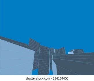 Architectural concept sketch. Idea. Drawing. Building.