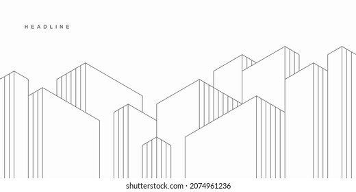 Architectural construction. Abstract geometric background.