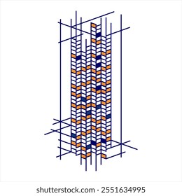 Architectural construction sign logo emblem. Development of skyscrapers of the city