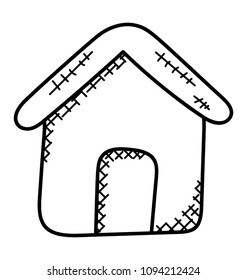 
Architectural design of building, cottage icon design

