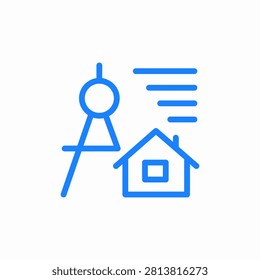 architectural design construction planning icon sign vector