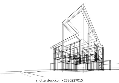 Architectural design of a house 