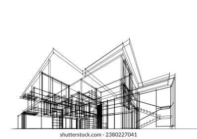 Architectural design of a house 