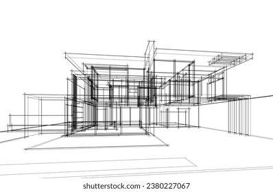 Architectural design of a house 